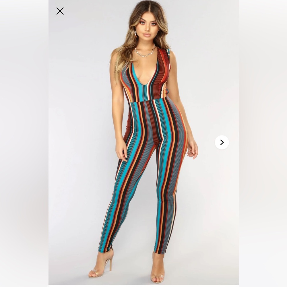 Striped Multicolor Jumpsuit